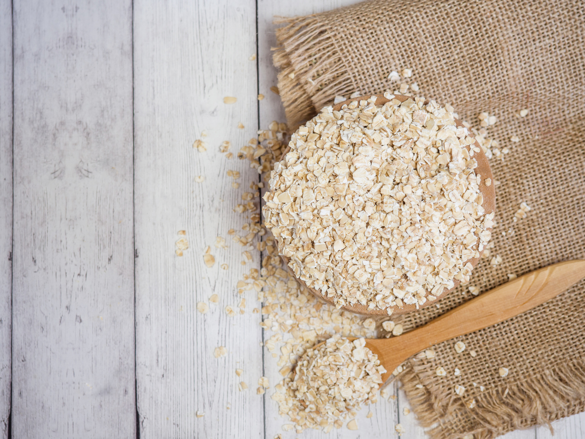 a scattering of porridge oat flakes